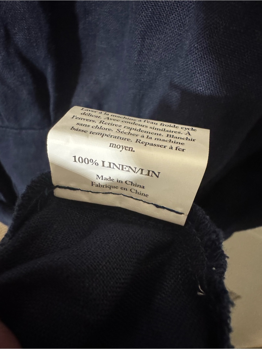 Grae Cove Navy Linen Wrap-Style Pocket Midi Dress - Picture 8 of 10